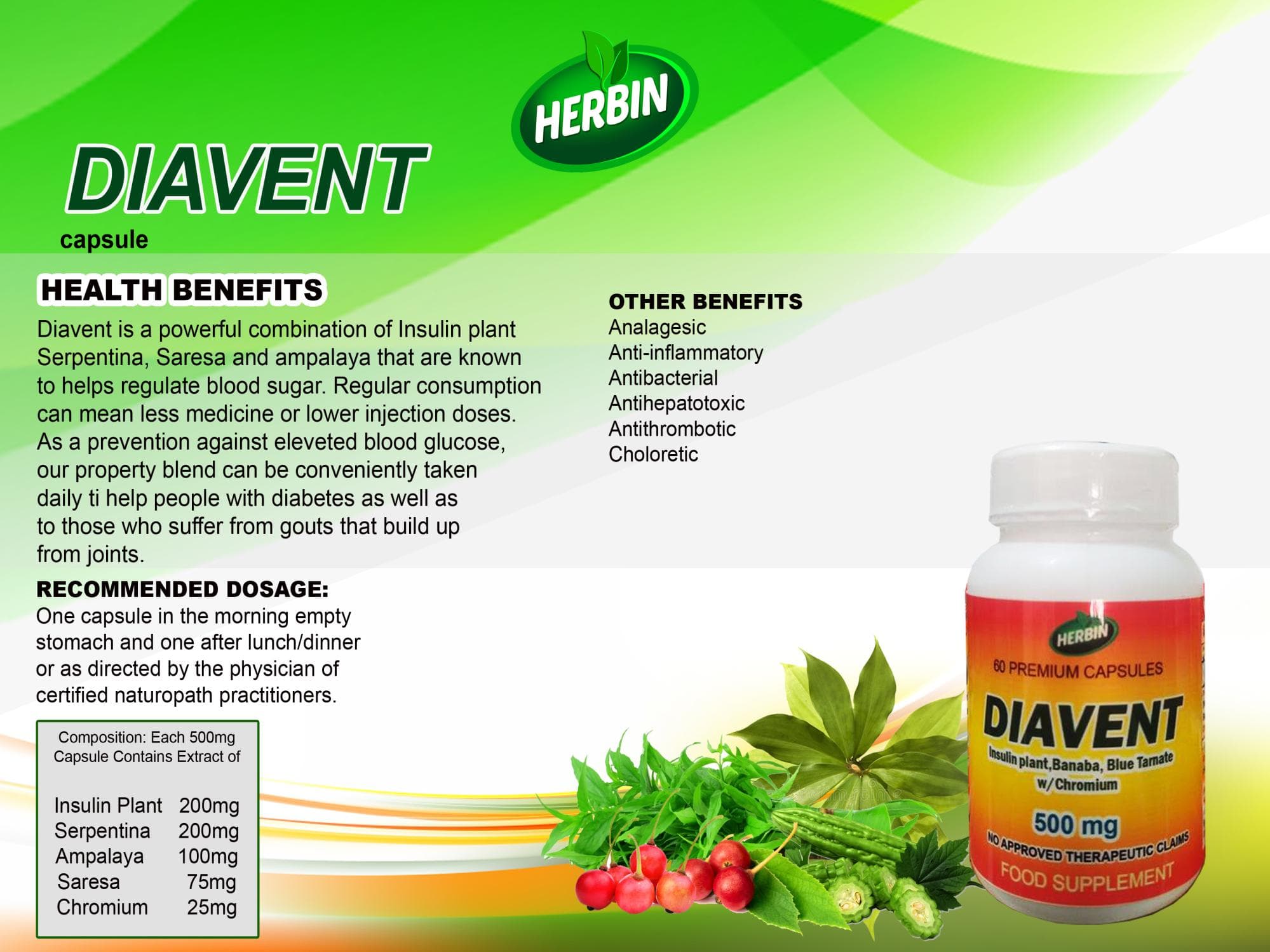 Diavent Capsule product label
