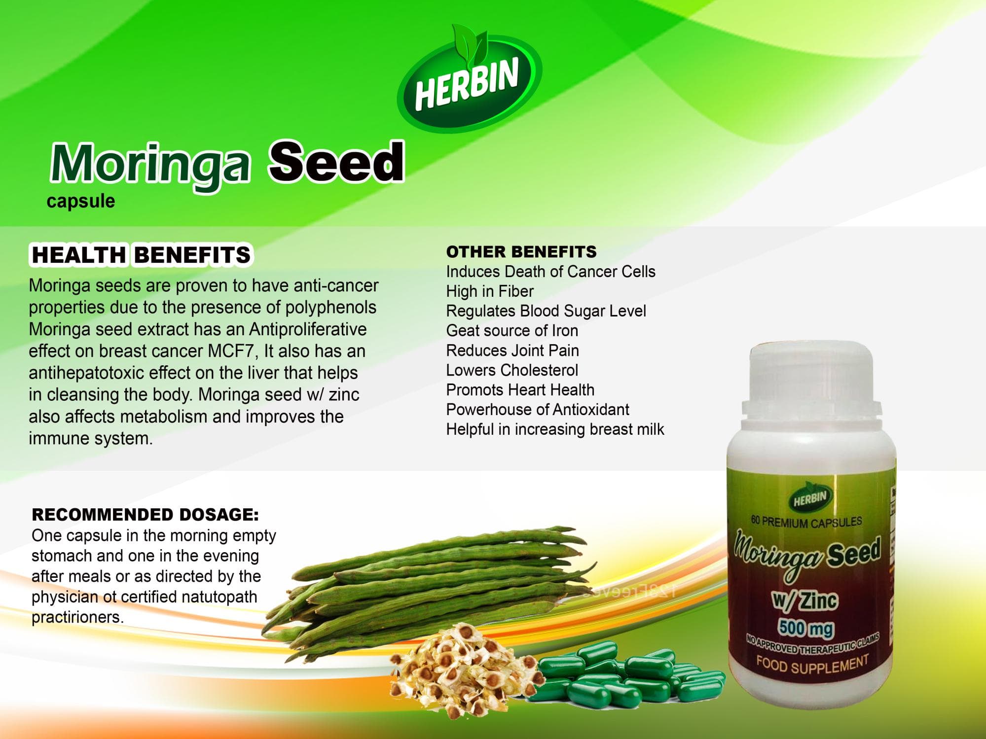 Moringa Seed Capsule w/ Zinc